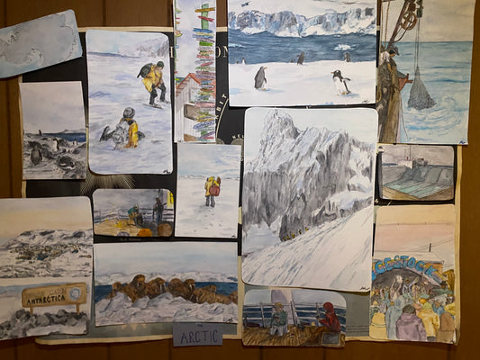 The Bottom of the Map Series (14 paintings)